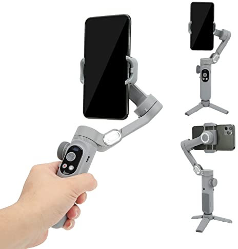 Aochuan Smart X Pro Smartphone Gimbal Stabilizer kompatibel, Android HD Display Focus och Zoom Control Vlogg Youtuber Live Video Record med stativ
