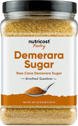Nutricost Pantry Unrefined Demerara Sugar (4 Pound Bottle) :: Great for Baking, Cooking, Tea, Coffee, Etc. | Raw Cane Demerara Sugar with Zero Additives