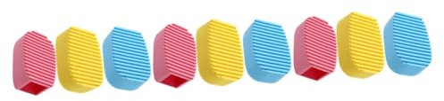 FRCOLOR 9pièces Mini Lavabo Silicone Brosse De Lavage Manuelle Pour Vêtements Accessoire Pratique Pour Nettoyage Des Tâches Rose Bleu Jaune