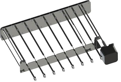Ysislybin Elektrischer Spiessdreher, Drehspieß Grill, Edelstahl Drehspiess Aufsatz mit 10 Spießen und Motor, Schaschlikgrill mit Motor, Grillaufsatz mit USB, BBQ Grill, Schaschlik, Rotisserie Grill