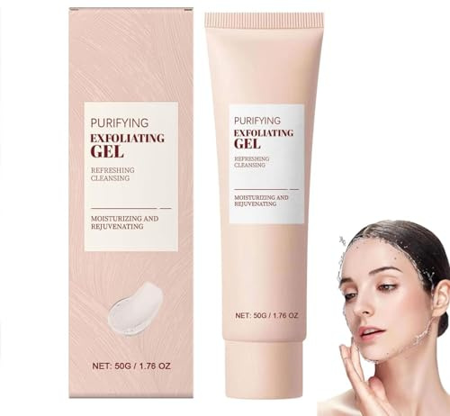 QIaYIIN Purifiant Visage et Corps Exfoliant Gel, 50ML, Rétrécit les Pores, Éclaircit, Purifiant, Gel Exfoliant Visage Et Corps, pour L'élimination des Points Noirs de Contrôle de L'huile Exfoliante