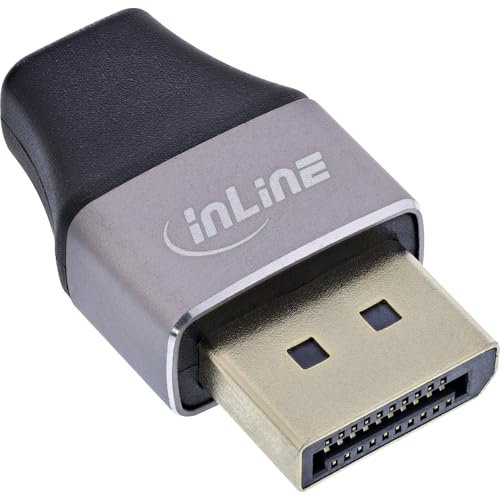 InLine DisplayPort 1.4 Adapter, DP Stecker auf Mini DP Buchse, 8K-kompatibel für PC, Mac und Monitor, 17291B