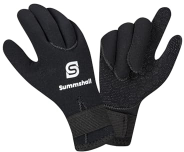 Summshall Gants thermiques antidérapants en néoprène de 3 mm pour enfants, protection UV50+, gardent au chaud pour la plongée, le kayak, la plongée avec tuba, les sports nautiques