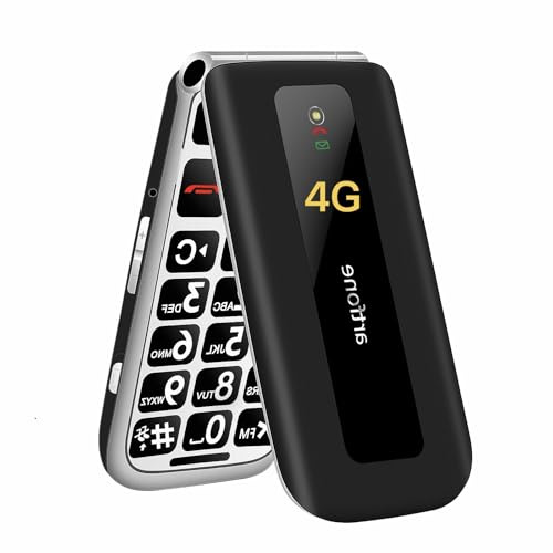artfone F30 Noir - 4G Telephone Portable Senior Débloqué丨Téléphone Portable à Clapet avec Grandes Touches丨Bouton SOS丨écran de 2.4 丨Station de Charge丨Fonction de Rappel de l'heure丨Radio FM