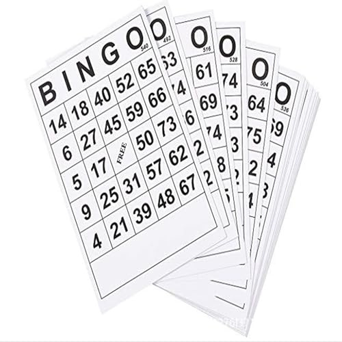 Guijinhao 60Pcs Bingo Game Cards Set with Unique Numbers for Family Fun and Intellectual Development Perfect for Parties Party Game (C38-60)