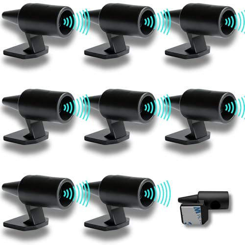 BASAMA 8 PCS Ahuyentador De Jabalies de fácil instalación | Seguridad y Protección con el Dispositivo Anti Animales Coche | Ultrasonidos | Ligereza| Durabilidad (8 Unidad)