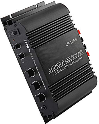 LP-168S 12V Auto Audio Car Amplifier Power Subwoofer Bass Output Stereo Sound WithAUX Function Loudspeaker Remote Control