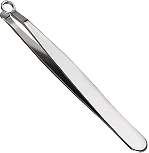 Anvirtue Universal Nose Hair Trimming Tweezers, Stainless Steel Eyebrow Trimmer, Friendly Round Tip, No Mirror Needed Easy Cut, for Noses, Sideburns, Brow, Body