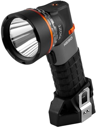 NEBO Luxtreme SL75 Spotlight - Wiederaufladbare Taschenlampe mit ultralanger Leuchtweite von 1,2km - USB-Ladekabel inklusive