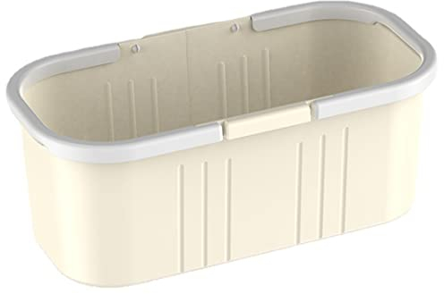 NEWCREATIVETOP Long Plastic Rectangular Handy Baskets/Mop Buckets (Noncollapsible Buckets 03 - Ivory)