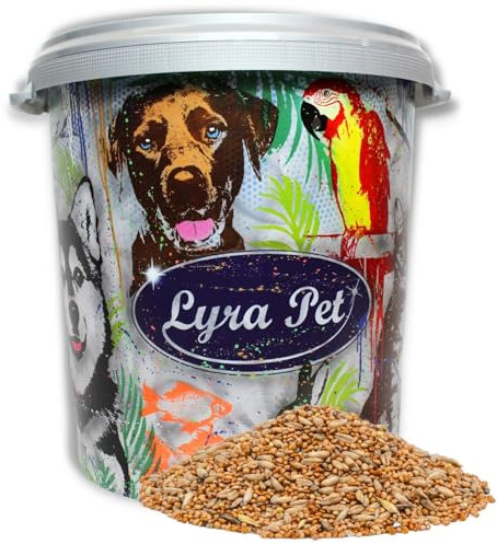 Lyra Pet® | 10 kg Wellensittichfutter + 30 L Tonne | Alleinfutter für Wellensittiche | Vogelfutter für Ziervögel | Nährstoffreiches Futter für das Ganze Jahr | Energiespender für Sittiche | Artgerecht