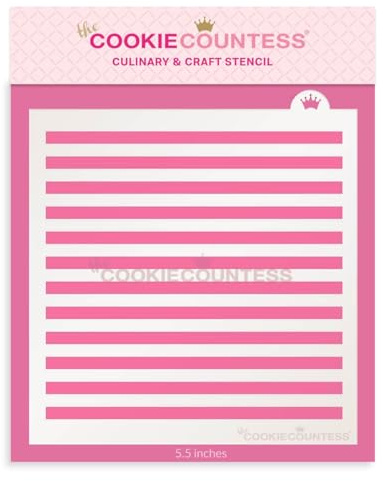The Cookie Countess Narrow Stripe Stencil