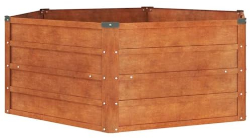 Bussandri Exclusive - Pflanzkasten erhöht 129x129x45 cm Cortenstahl rostfrei