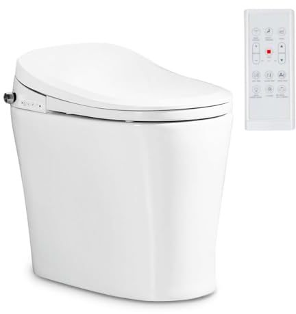 Nashi Yaiza Pro - wc Japonés | Inodoro inteligente | Diseño sin Cisterna, Sistema Fluxom | Descarga Auto | Luz de Cortesía | Asiento Calefactable, Agua Caliente y Secado | smart toilet