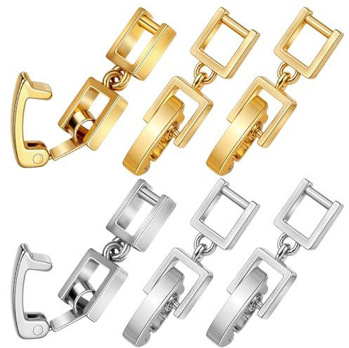 Schmuckkette Verschlüsse 6 Stück Kettenverschluss Silber Halsketten Verschlüsse Armbandverlängerung Damen Verlängerungs Schmuckverschlüsse Extender Halsketten Doppelöffnung Karabinerverschluss
