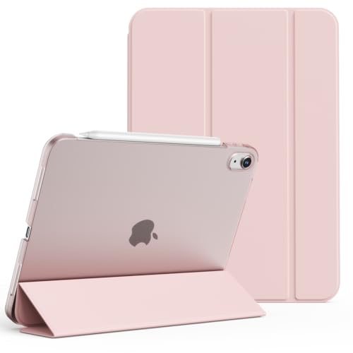 ZOYU Hülle für iPad Air 11 Zoll 2026/2025/2024 (M4 M3 M2), für iPad Air 5./4. Generation 10.9 Zoll 2022/2020, Dünn Ständer Harter Rücken Abdeckung Schutzhülle, Auto Schlafen/Wachen, Rosa