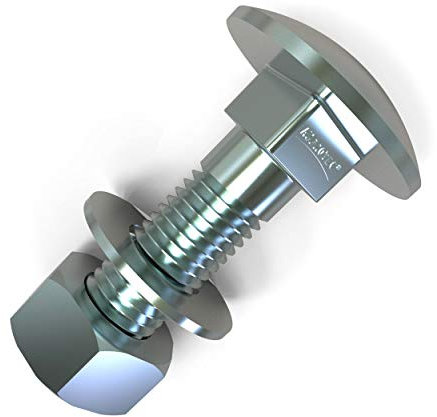 50 Stück Schlossschrauben M5 x 30 Flachrundkopfschrauben + Muttern und U-Scheiben Länge 20-80mm Auswahl: 50x M5x30