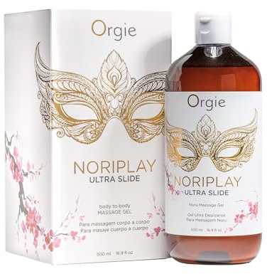Gel para Masaje Erótico Cuerpo a Cuerpo – Noriplay Ultra Slide | Nuru Japonés con Algas Marinas | Textura Súper Deslizante | Incoloro, Inodoro y Listo para Usar | 500ml + Hoja Protectora Incluida