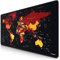 TITANWOLF – XXL Gaming Mauspad 900x400 mm - Tischunterlage Mousepad groß - Präzision und Geschwindigkeit - Gummiunterseite - rutschfest strapazierfähig wasserabweisend – Weltkarte schwarz rot