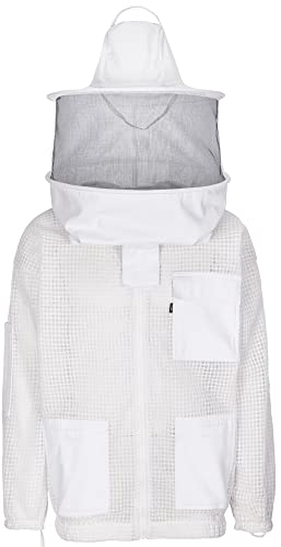 Exner 616 – Chaqueta de apicultor con sombrero, artículo 100% algodón (apicultor) Blanco XXXL