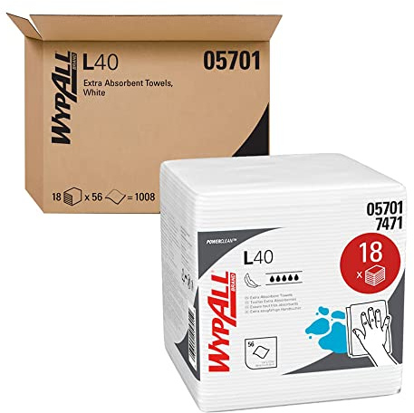 Kimberly-Clark 5701 Professional Wypall L40 1/4 Fold Wipers, Pack of 1008