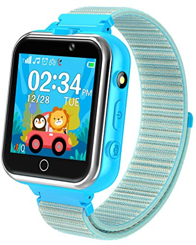 PTHTECHUS Smartwatch para Niños, Reloj Inteligente MP3 con SOS Cámara Juego Despertador Regalos Relojes para Niños Niñas 5-15 años de Edad