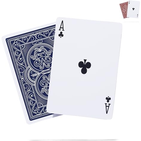 Weighted Heavy Deck of Cards Ideal for Outdoors | Wind-Resistant Waterproof Playing Cards | Thick Plastic Protected Poker Cards (Midnight Blue)
