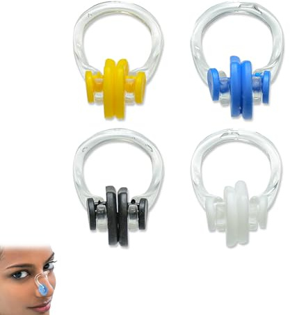 SIYUPU Kids Nose Clips for Swimming, 4 Pcs Silicone Swimming Nose Pegs for Kids Adults, Waterproof Nose Plugs for Swimming Swim Nose Training Protector for Beginners