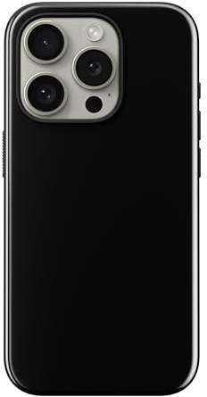 NOMAD Sport Case für iPhone 15 Pro | Hülle aus Polycarbonat mit TPE-Bumper | mit glänzender PET-Beschichtung | MagSafe-kompatibel | Black