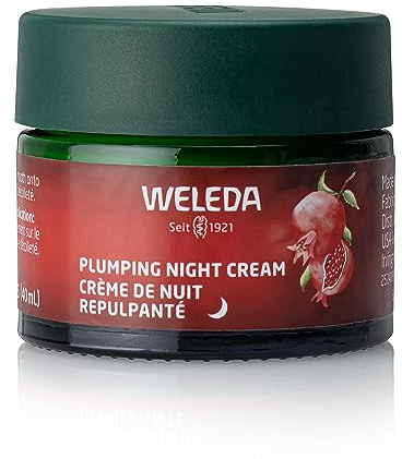 Weleda Face Care Plumping Night Cream, Plant Rich Moisturizer with Pomegranate and Maca Root Peptides