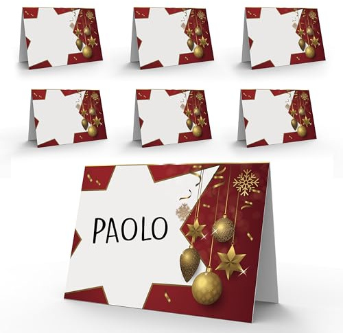 Segnaposto Natalizio Elegante - 40 Segna Posto Natale e Capodanno per Tavolo Originale - Segnaposti Tavola Natalizi Originali
