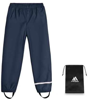 Flintronic Pantalones Chubasqueros Unisex Niños, Impermeables y Transpirables para Barro y Agua