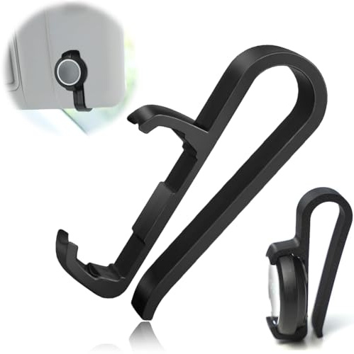 AEIOPRS 1 Pcs Soporte para parasol 0oono N0.1-2 Piezas Clip para Detector de Rayos Montaje Genérico para Coche Negro