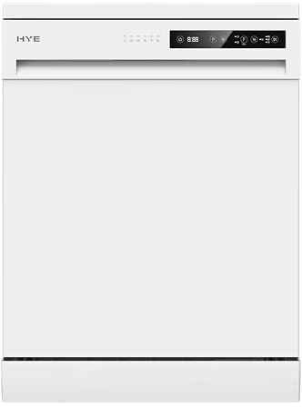 HYE Dishwasher - Freestanding Dishwasher With 14 Place Settings, 60cm, Full Size Design, White, ECO Program, Quick Wash, Quiet (49 dB) - DW0114PW25