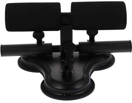 Adjustable Cups Sit-up Assist Three Suction Device with Metal Black
