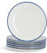 Nicola Spring Weiße Bauernhaus -Dessertplatten - 21cm - 6. Packung