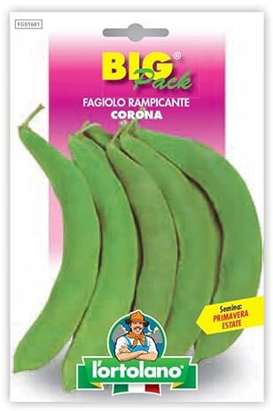Fagiolo Rampicante Corona L'Ortolano Busta Big Pack Tipo Spagna