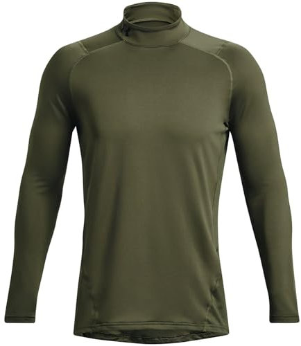Under Armour Men's ColdGear Fitted Mock, (390) Marine Od Green / / Black, XS