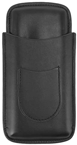 Cigarrhumidor, framfickor-cigarettfodral, cigarettväska, cigarrbärslåda, bärbar resecigarr-fodral för fars dag, män, man (Black)