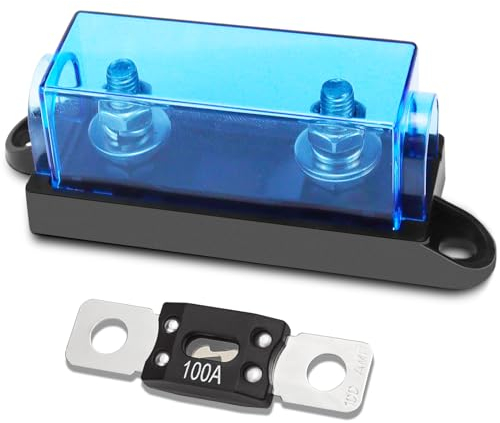 Mega Sicherungshalter 12 v / 48 v kfz Sicherungshalter Anm Sicherungshalter con Mega Sicherung 100A Langlebig Staubabweisend für LKW PKW Wohnmobil Wohnwagen