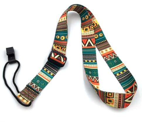 VAEIORP 1 pcs Ukulelengurt Ethnischer Gitarrengurt verstellbarer Clip on Gurt für E Gitarrengurt