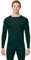 DANISH ENDURANCE Base Layers Men, Long Sleeve Thermal Tops Men, Merino Wool, Thermals Men, Warm Winter Thermal Underwear, With or without a Zipper, Dark Green, M