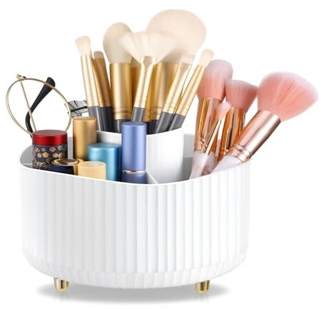Halinuia Kosmetik Organizers 360° drehbar Pinsel Organizer Make-up Organizer Schminktisch Organizer für Zimmer Deko Frisiertisch, Schlafzimmer, Bad