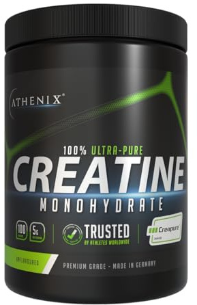 Premium Creatine Monohydrate, Creapure® – 100% Ultra Pure Micronised Powder, Unflavored for Muscle Growth, Strength & Performance – Premium Grade Made in Germany, Vegan (500g | 5g per Serving)