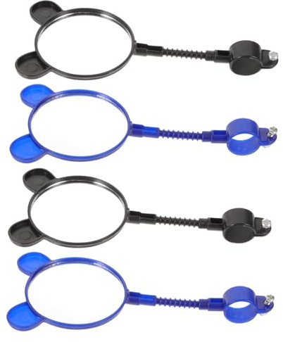 Toyvian 4pcs Rétroviseurs pour Guidon de Vélo Garçon et Filles en PC Fonction Réfléchissante et Design Cartoon, Accessoires Décoratifs pour Vélo et Trottinette des Couleur Aléatoire
