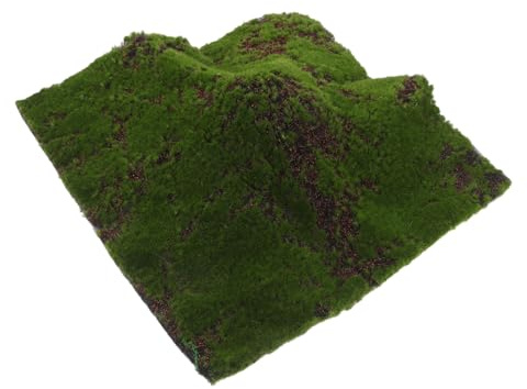 Mikikit Artificial Moss Mat Rug High Realism Plastic Fake Grass Turf Lawn for Patios and DIY Projects Versatile Green Mossy Sheet Decoration Carpet 11.8x11.8 Inch