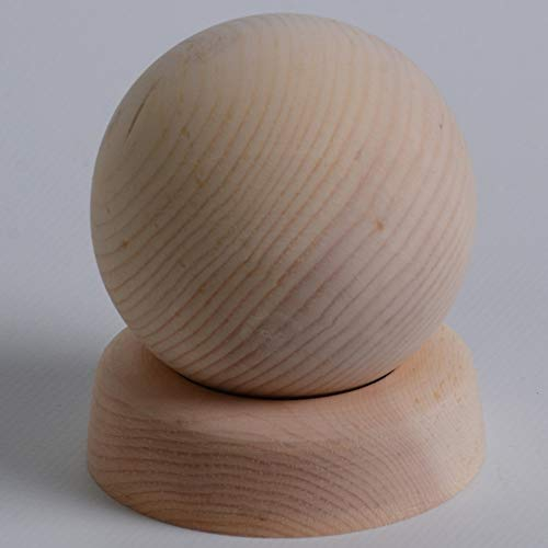 naturpur 24.de Zirbenkugel mit Ablageteller 70-80 mm (80, Holz)