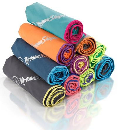 NirvanaShape Mikrofiberhandduk | Snabbtorkande, Ultralätt, Absorberande | Sportshandduk/Badhandduk/Resehandduk | Perfekt för gymmet, Utomhus, Strand, Camping, Yoga, Bastu