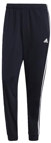 adidas Herr Warm-up Tricot Tapered 3-ränder spår byxa legend Ink/vit, liten