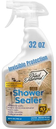 Natural Stone and Grout Penetrating Shower Sealer. Marble, Granite Travertine, Limestone. Protects Making Them Easy to Clean. Works Also on Grout in Tile, Ceramic, and Porcelain. 1-Quart